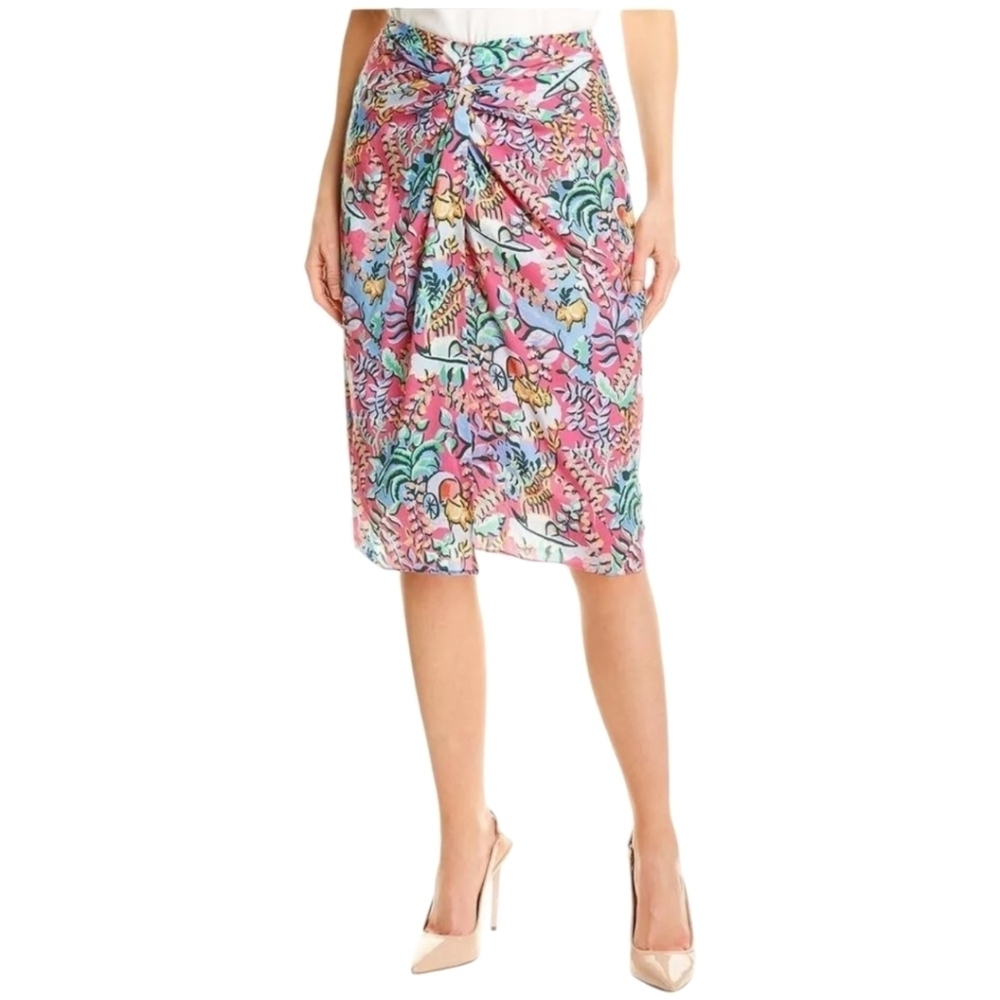 NWT‎ J. Mclaughlin Blakely Freshfield Faux Wrap Skirt Size 8